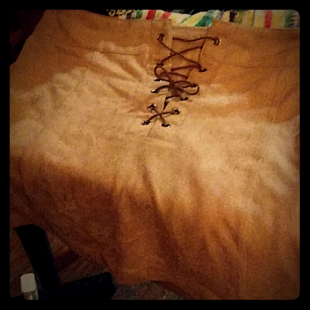 Agaci super cute super sheak suede mini skirt